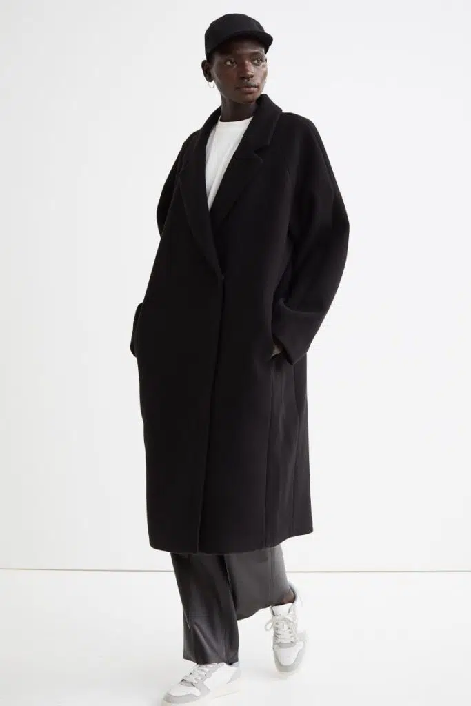 Manteau noir de la marque H&M