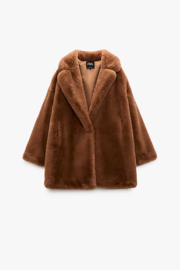 Un manteau Zara parmi les plus belles vestes en fausse fourrure