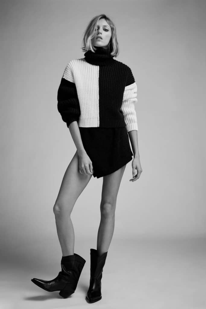 Un pull Zara pour arborer la tendance 2022 du noir et blanc