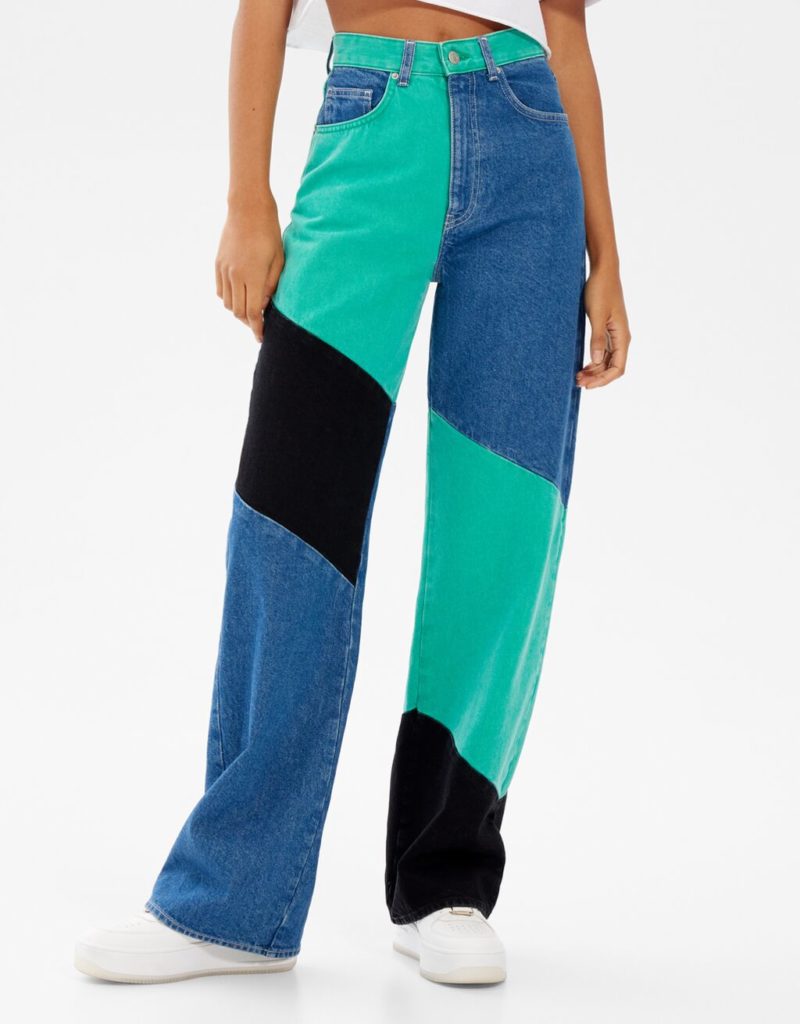 Un jean Bershka color block pour adopter la tendance mode de la saison