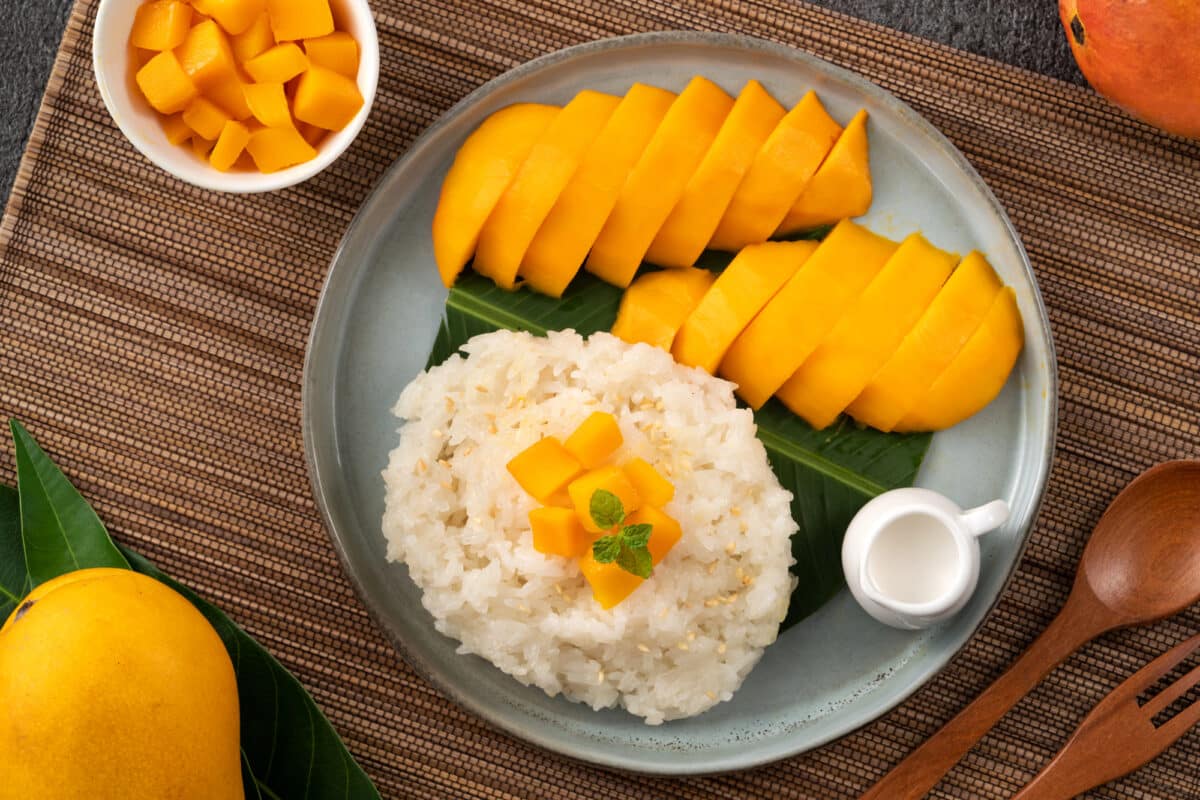 Recette du riz gluant à la mangue