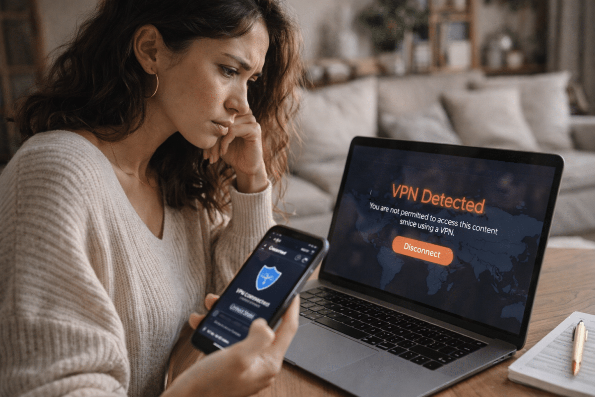 Inquiétude face à un message VPN
