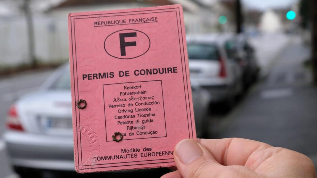 Permis de conduire rose