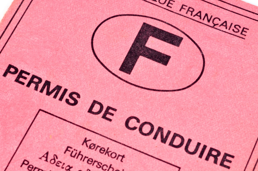 Permis de conduire rose