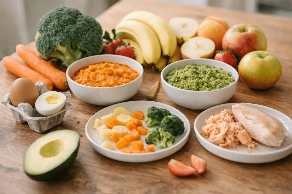 Les aliments pour commencer la diversification alimentaire