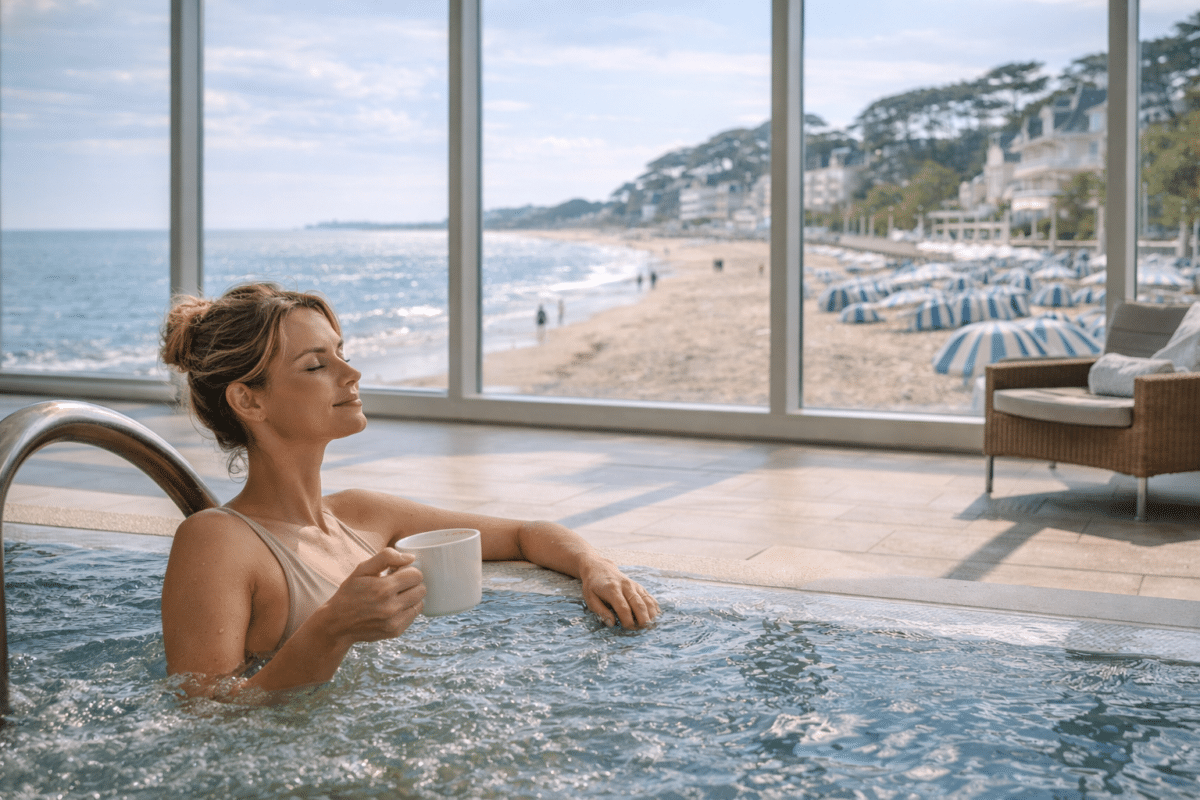 Détente au spa avec vue sur la mer