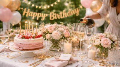 Décoration de table d'anniversaire