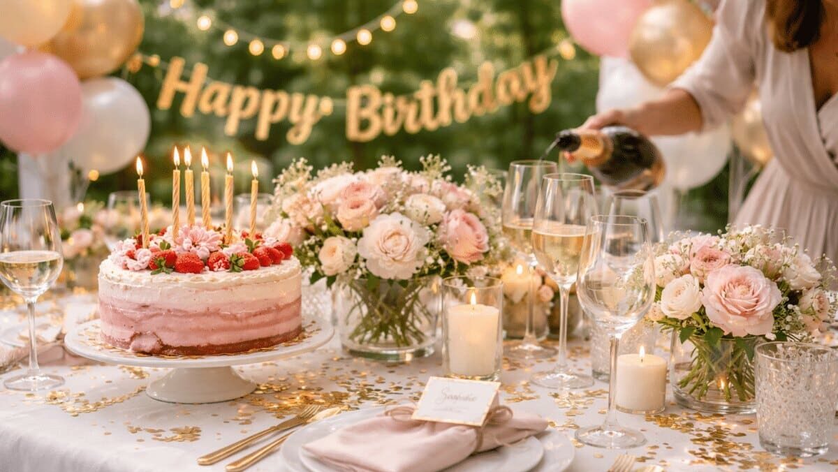 Décoration de table d'anniversaire