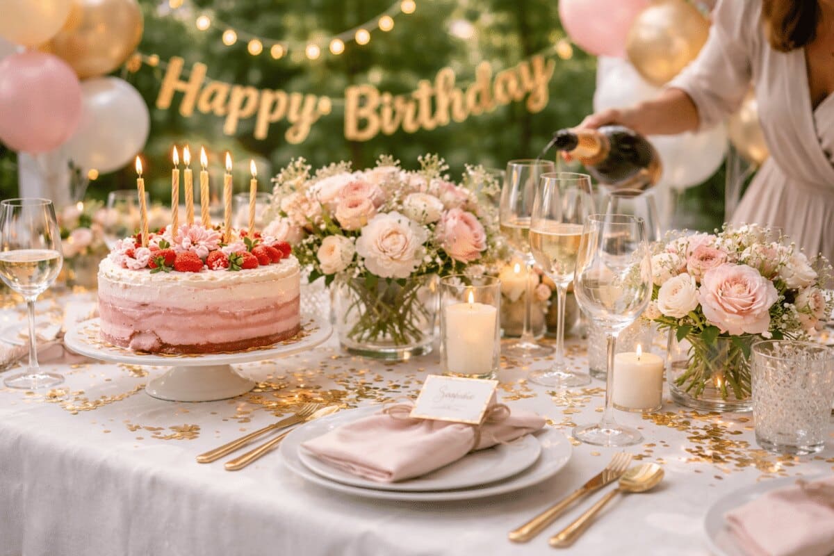 Décoration de table d'anniversaire