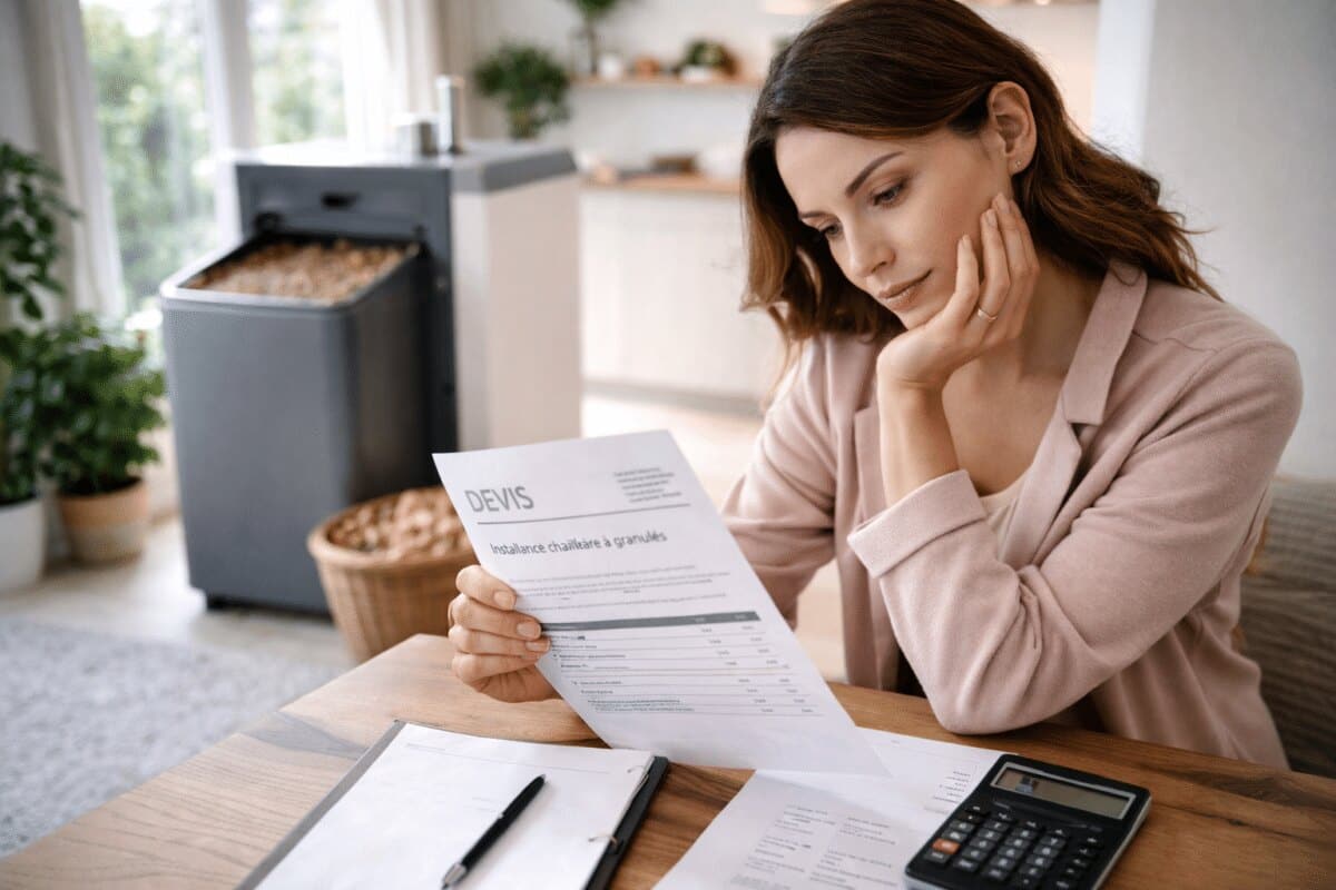 Révision du devis pour chauffage à granulés