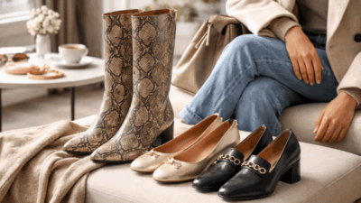 Paires de chaussures repérées chez Jonak, Mango et Promod