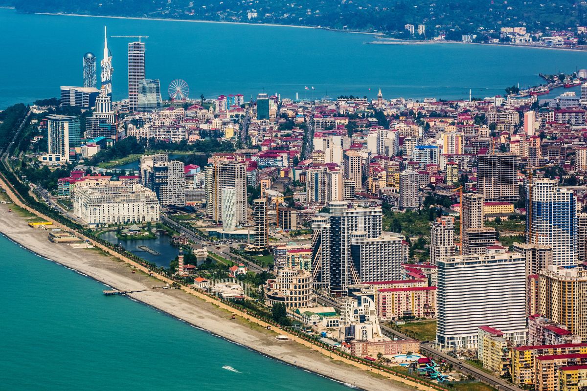 Vue aérienne de Batumi en Géorgie