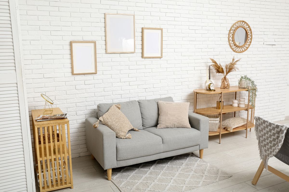 Salon minimaliste inspiré du style slow living et hygge.