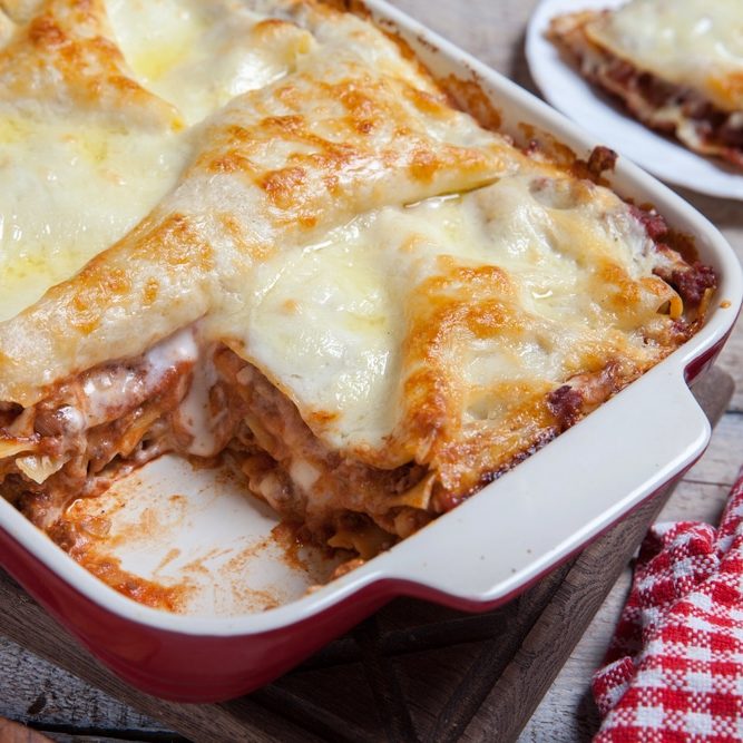 Lasagnes tomate et boeuf haché