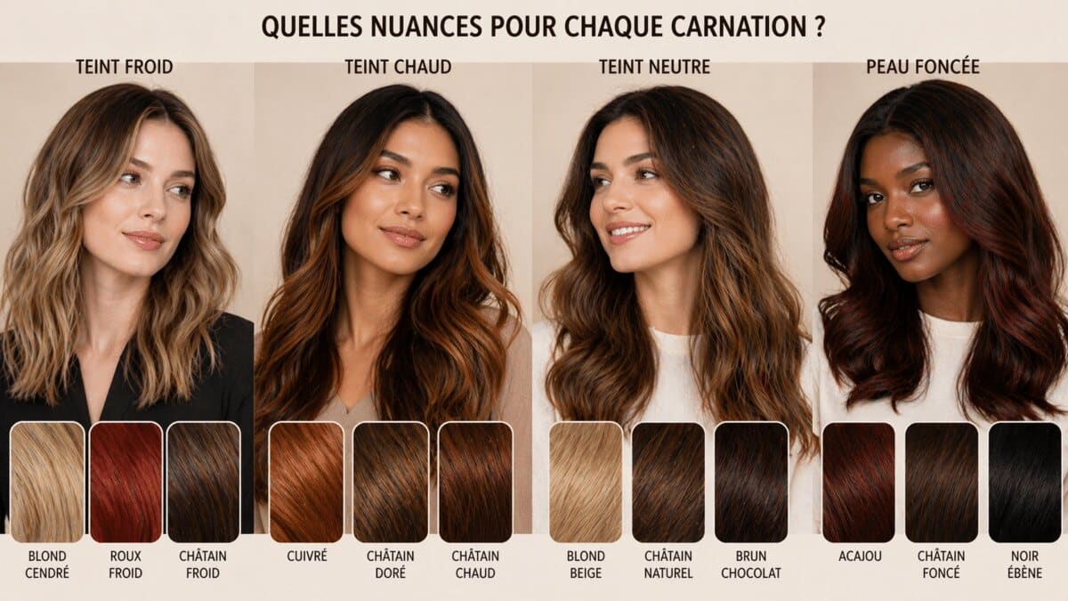 Quelles nuances choisir pour chaque carnation
