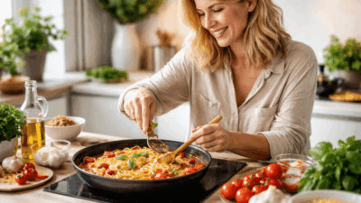 Julie Andrieux cuire les pâtes sans devoir les faire bouillir dans l’eau