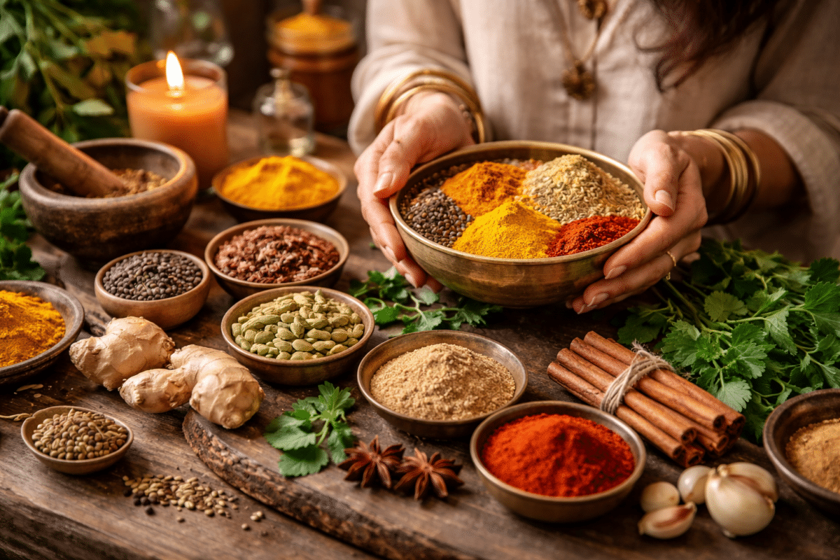 Les épices sont cœur du régime ayurvédique