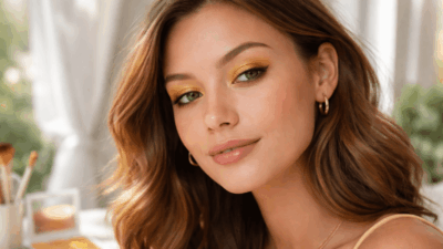 Ombre à paupières jaune