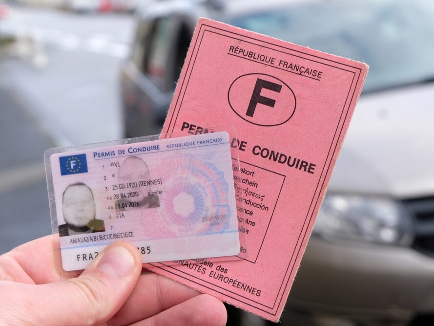Permis de conduire papier rose