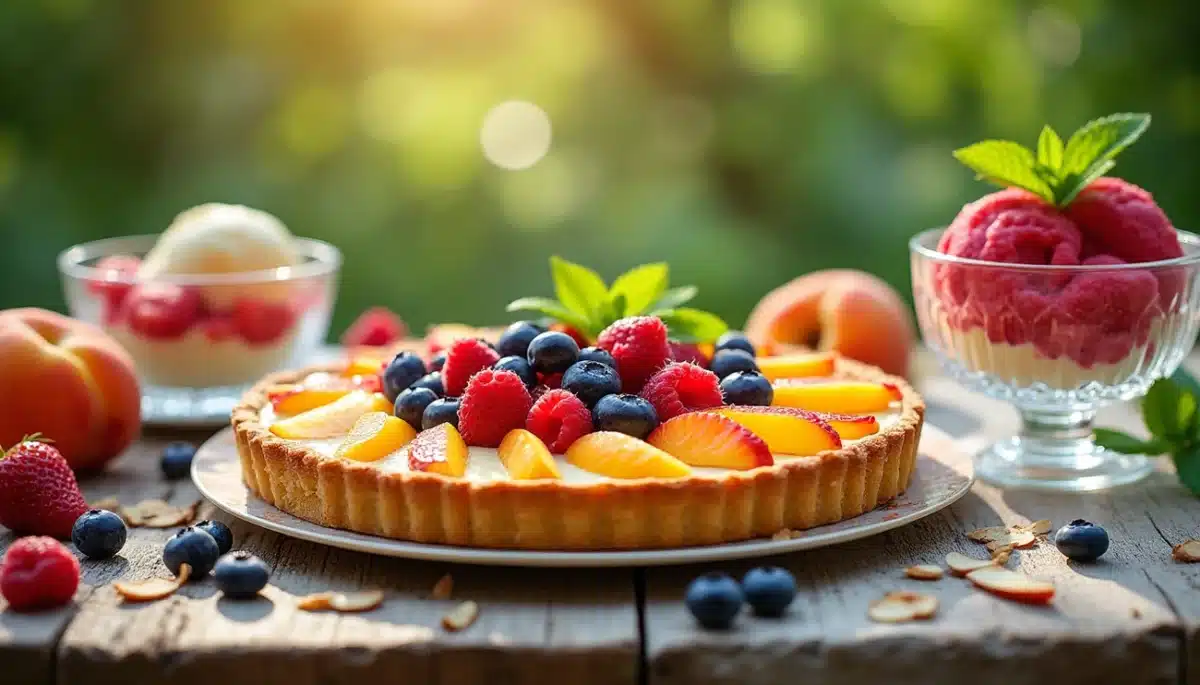 Desserts frais aux fruits d'été