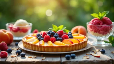 Desserts frais aux fruits d'été