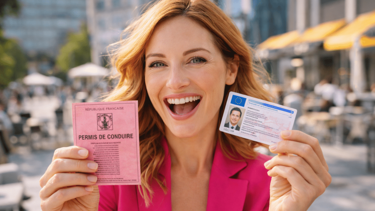 Permis de conduire rose