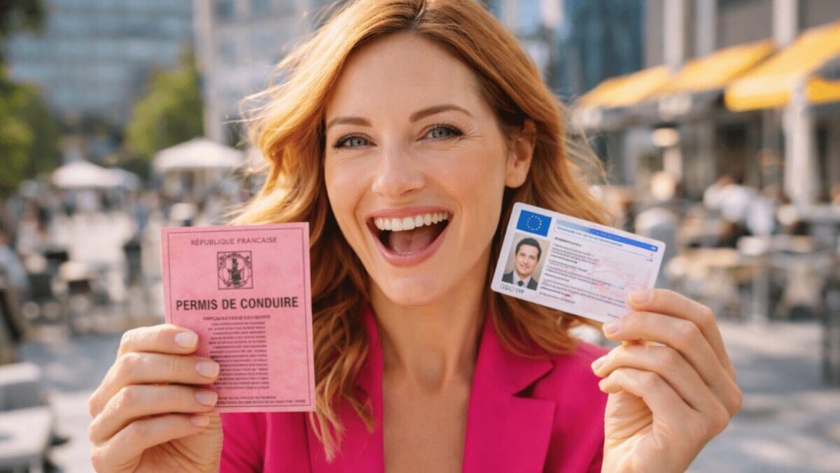 Permis de conduire rose
