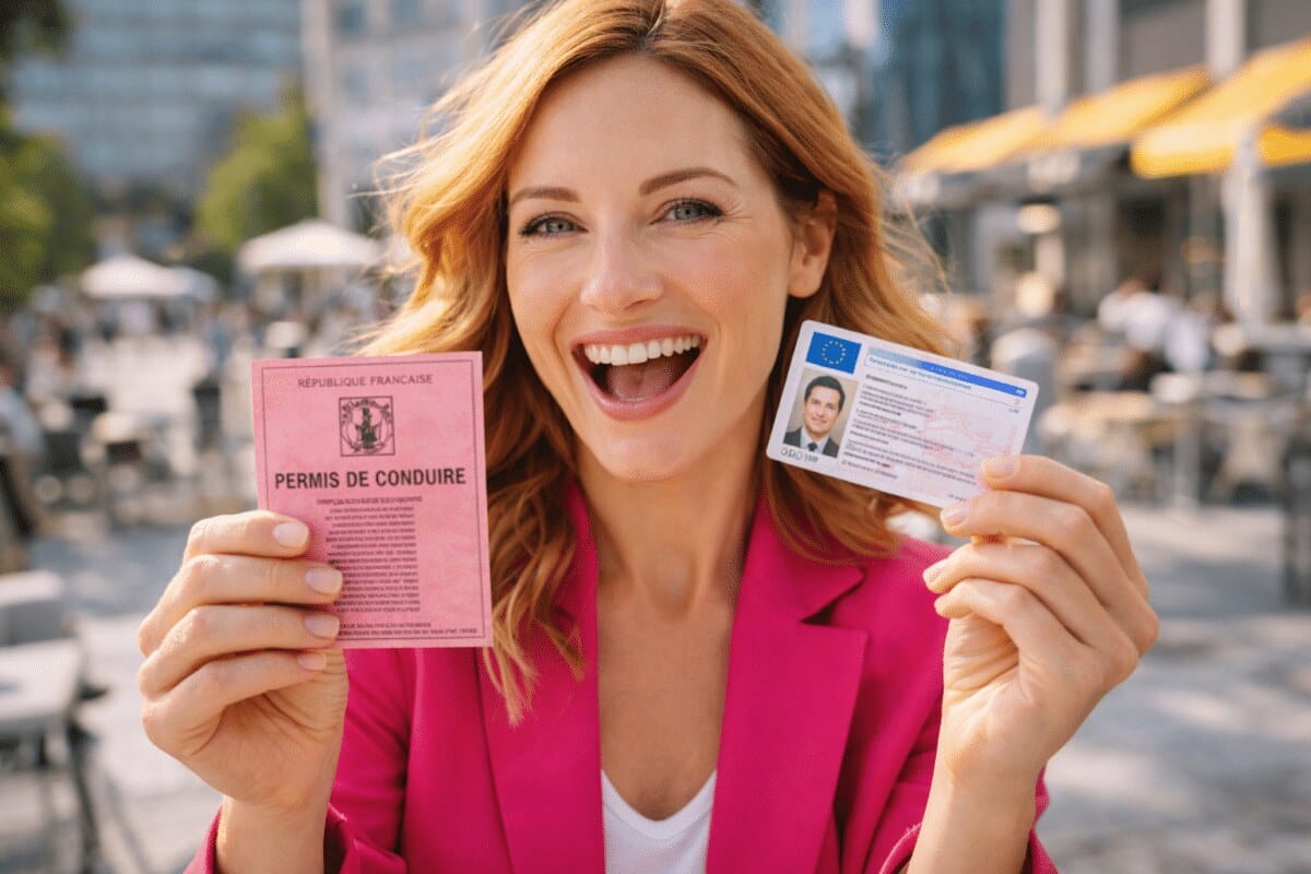 Permis de conduire rose
