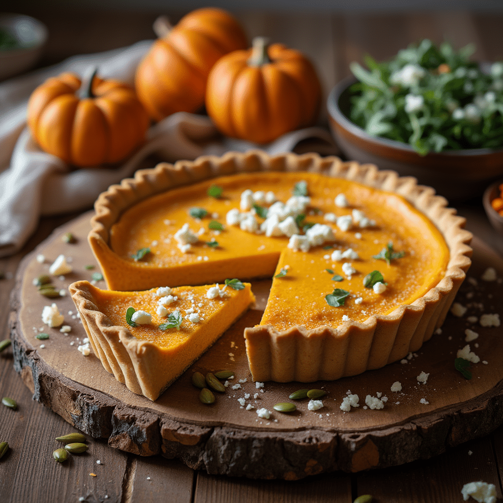 Quiche au potiron et chèvre