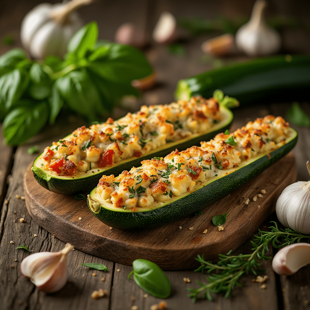 Recette italienne de courgettes farcies