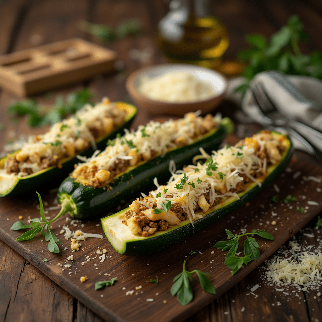 Courgettes farcies à l'italienne