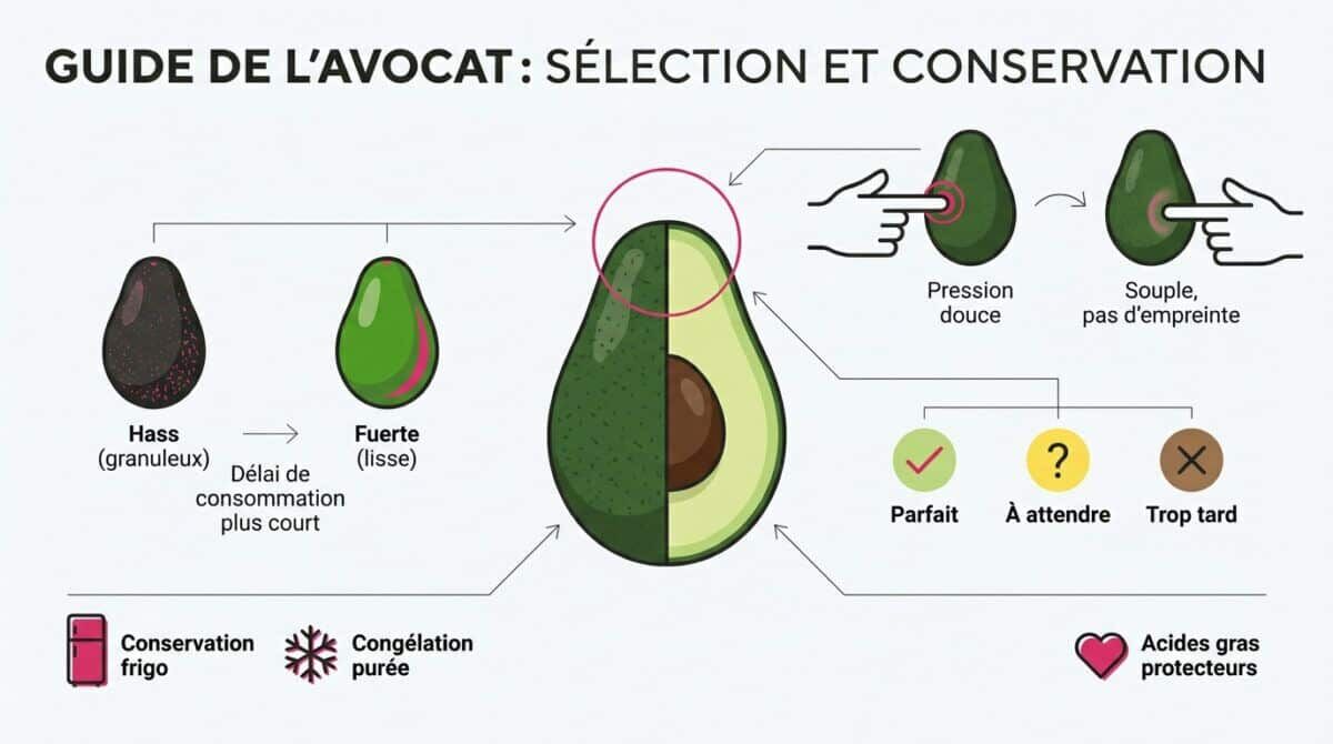 Guide pratique pour choisir un avocat mûr et techniques de conservation au frais