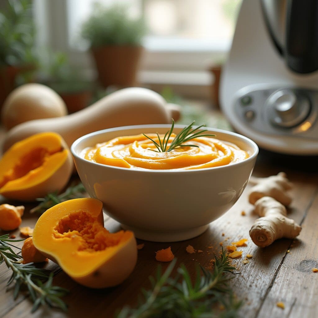 Pur&eacute;e de butternut et gingembre au Thermomix