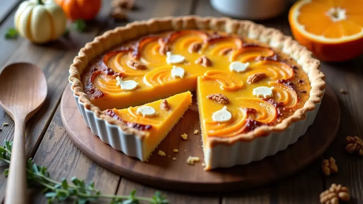Recette quiche au potiron et chèvre