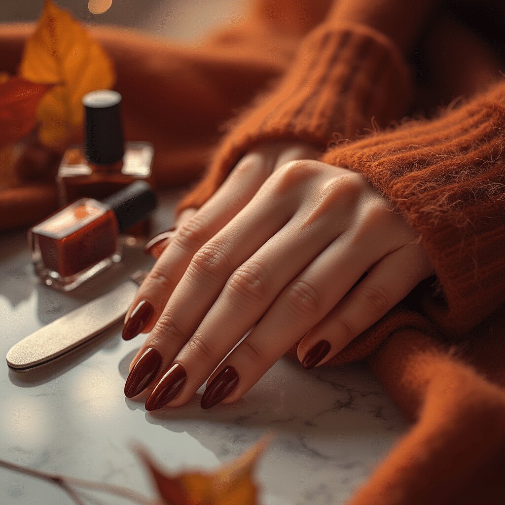 Vernis à ongles automnal