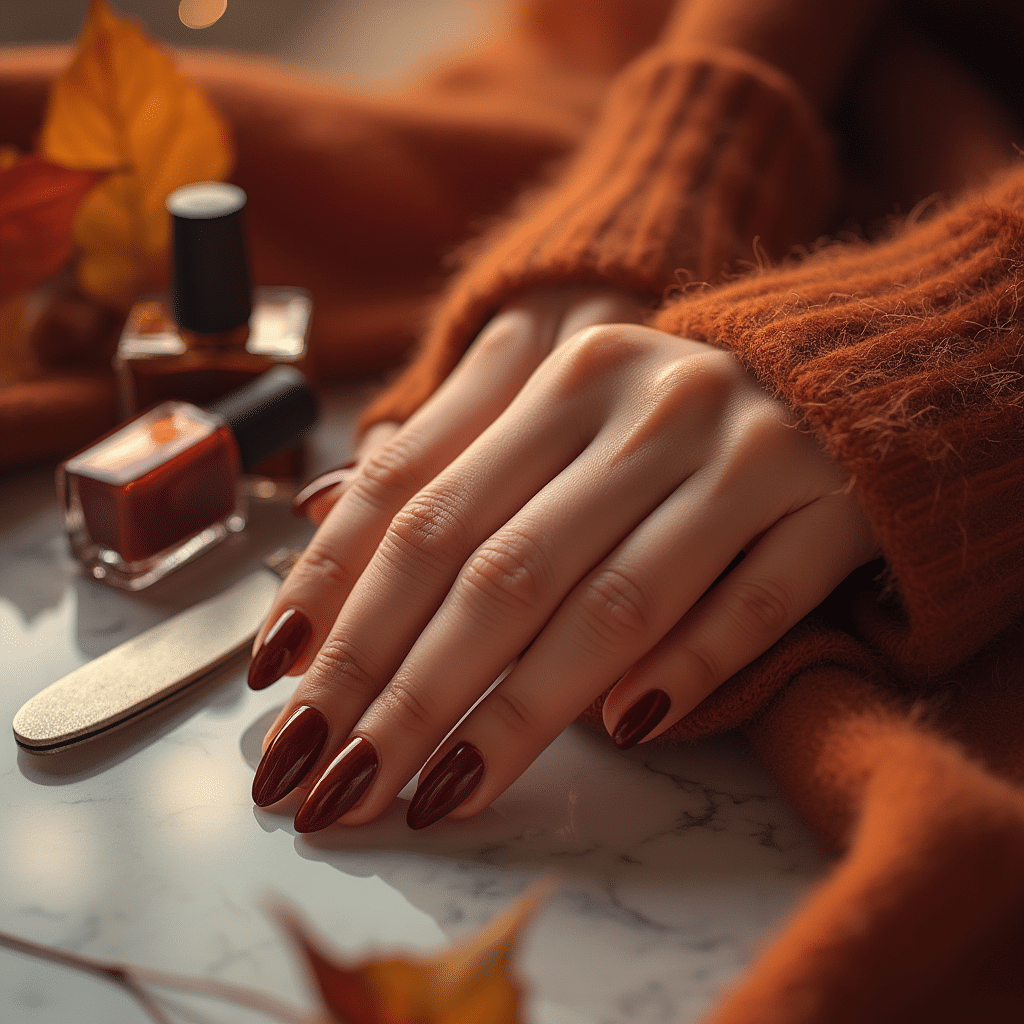 Vernis à ongles automnal
