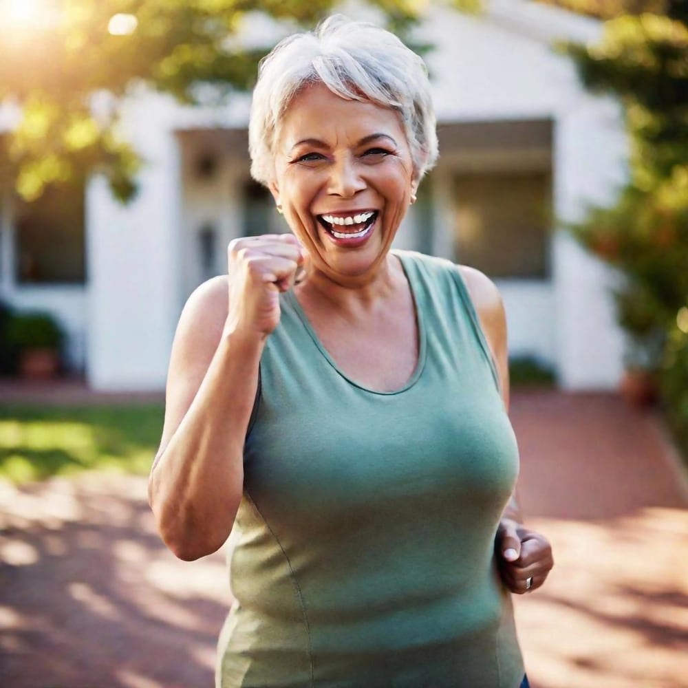 Femme qui a une bonne hygiène de vie