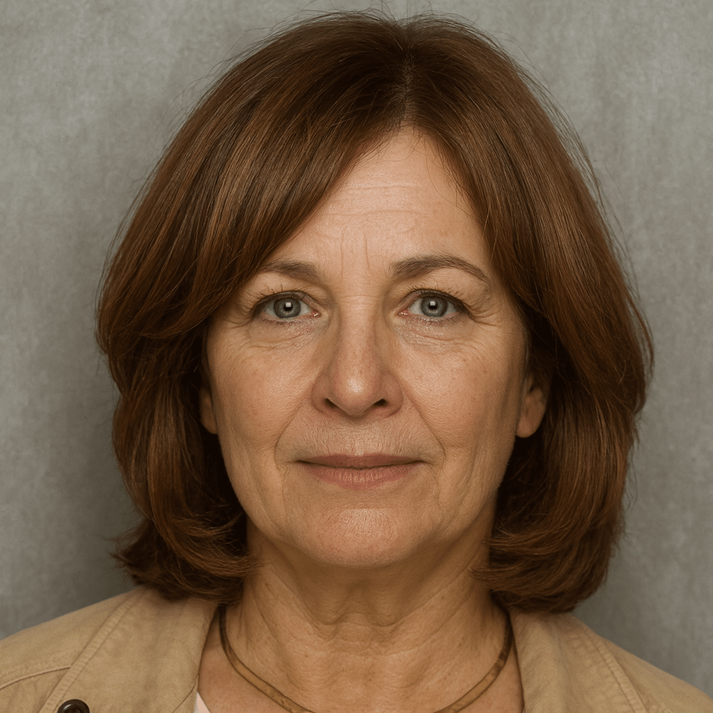 Femme de 50 ans avec un carré italien