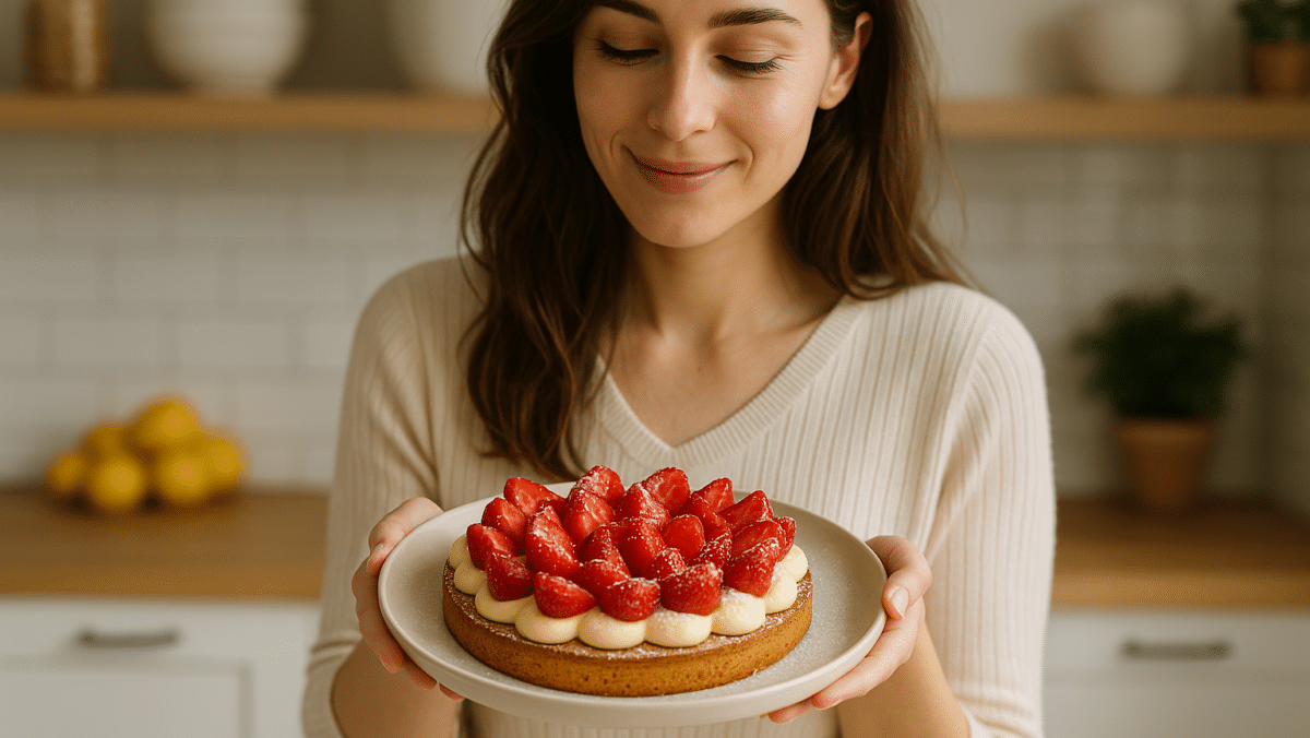 Sablé breton aux fraises