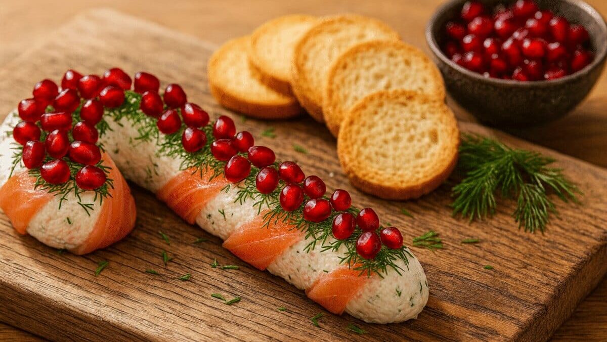 Apéro de Noël - sucre d’orge salé au saumon fumé