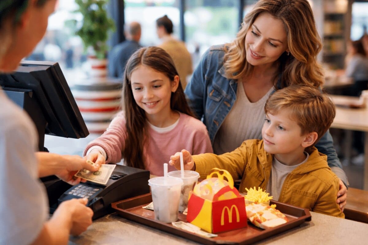 Une mère fait payer un menu McDonald's avec l’argent de Noël