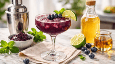 Mocktail détox au kombucha et açaí