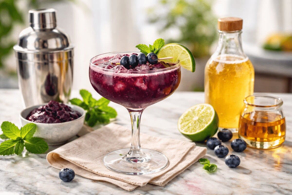 Mocktail détox au kombucha et açaí