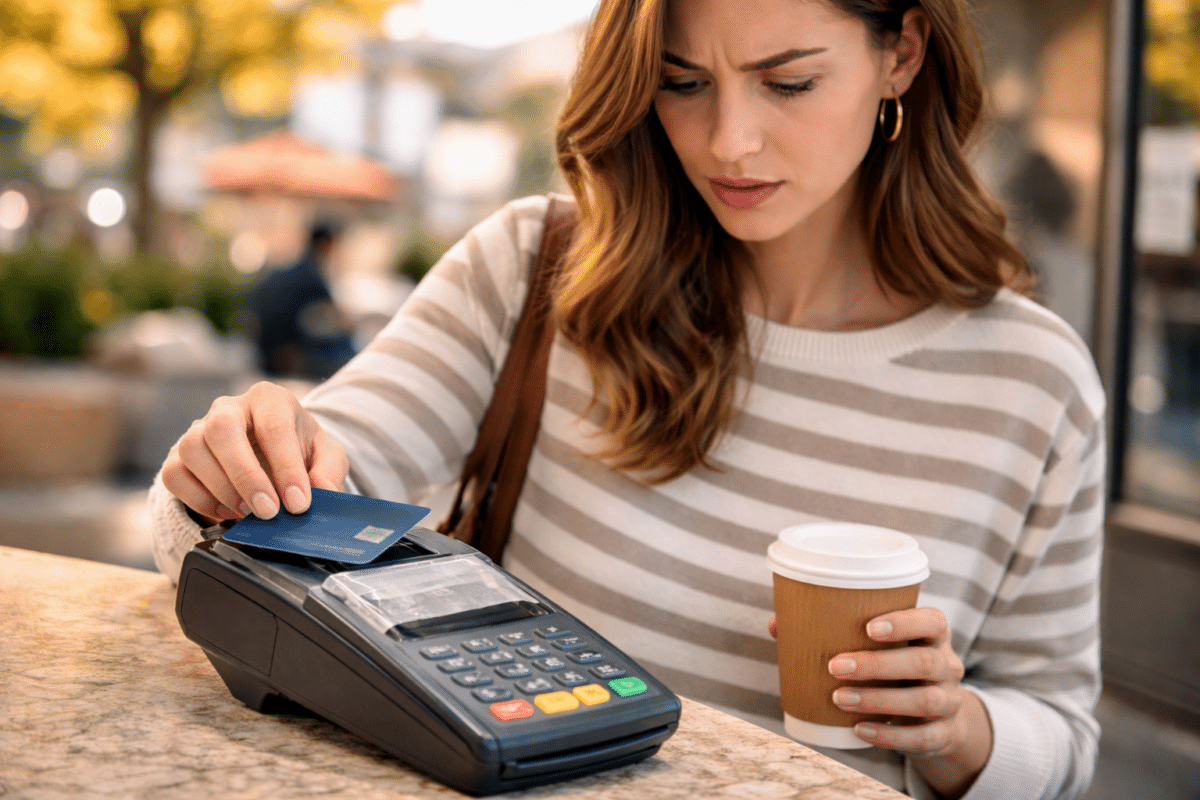 Paiement sans contact qui échoue