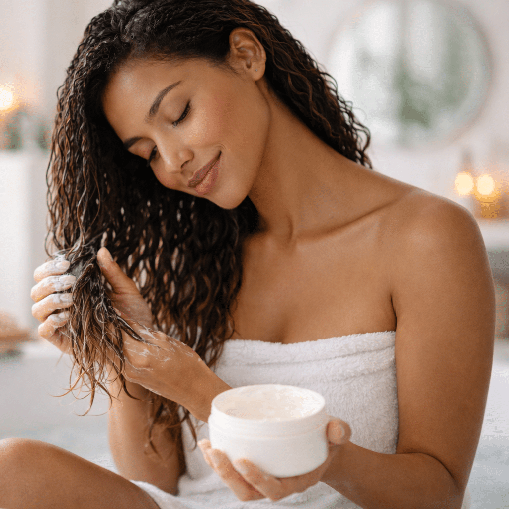 Appliquez votre masque sur vos cheveux