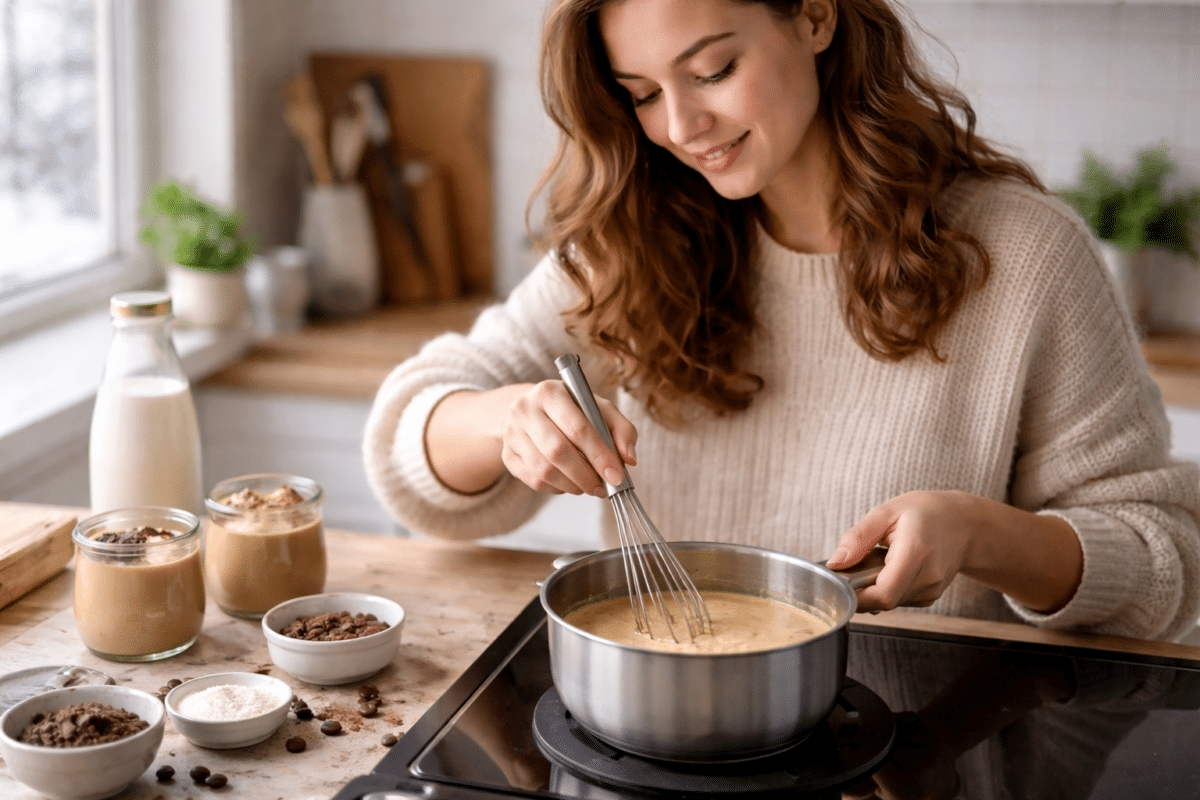 La méthode pour une crème dessert au café onctueuse