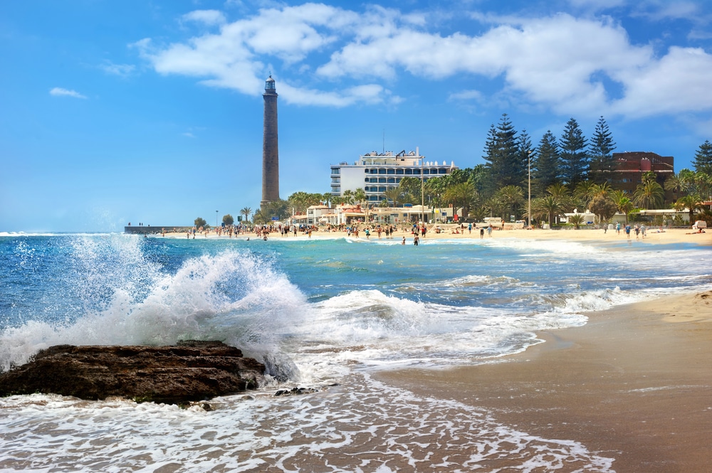 Plage et phare de Maspalomas