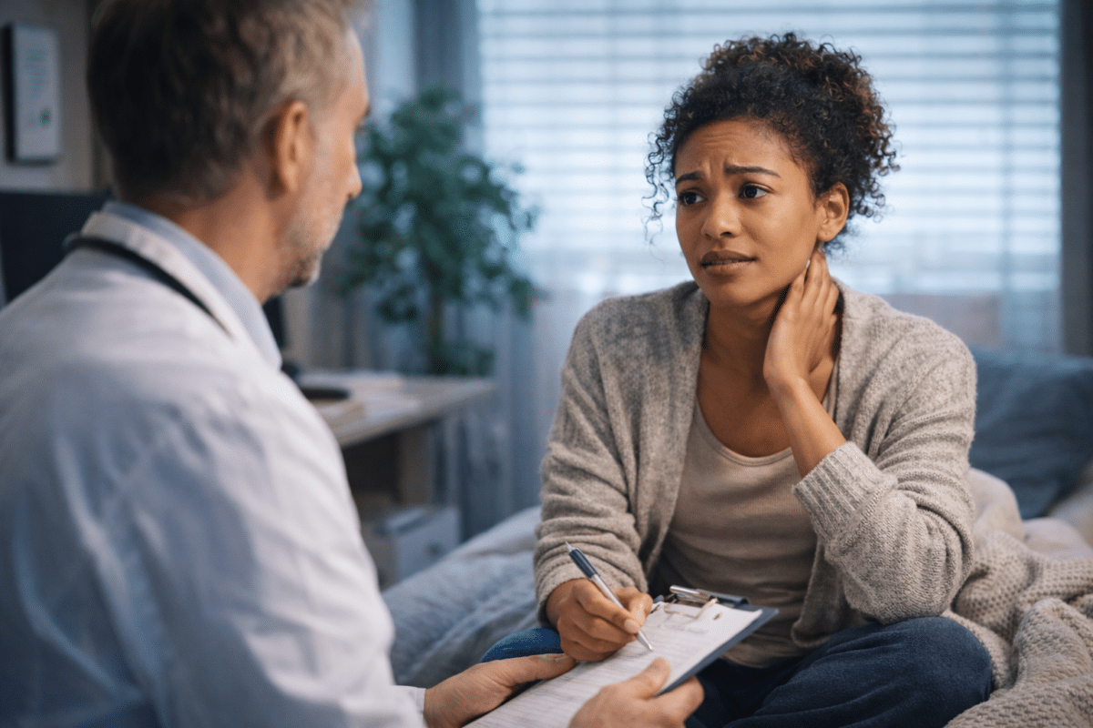 Femme qui demande de l’aide pour avoir un meilleur sommeil