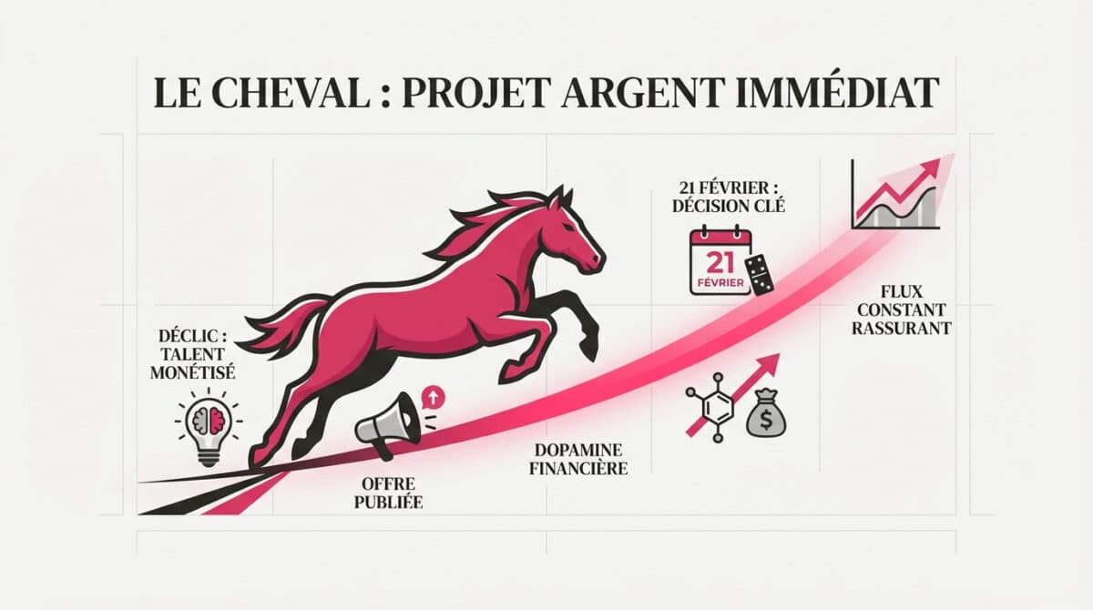 Le Cheval fonce sans hésiter