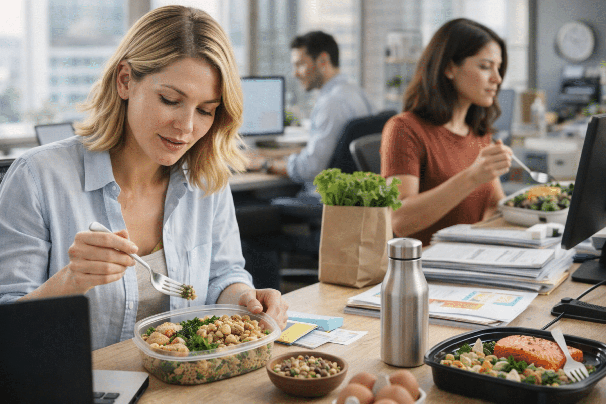 Déjeuner équilibré au bureau